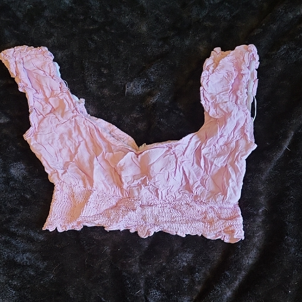 Pink Ruffled Women's Top - Picture 3 of 3